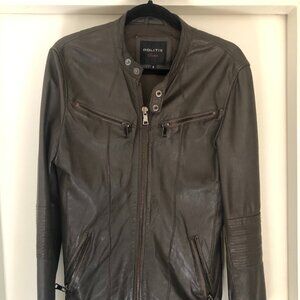 Politix Cafe Racer Leather Jacket (Men's Small)